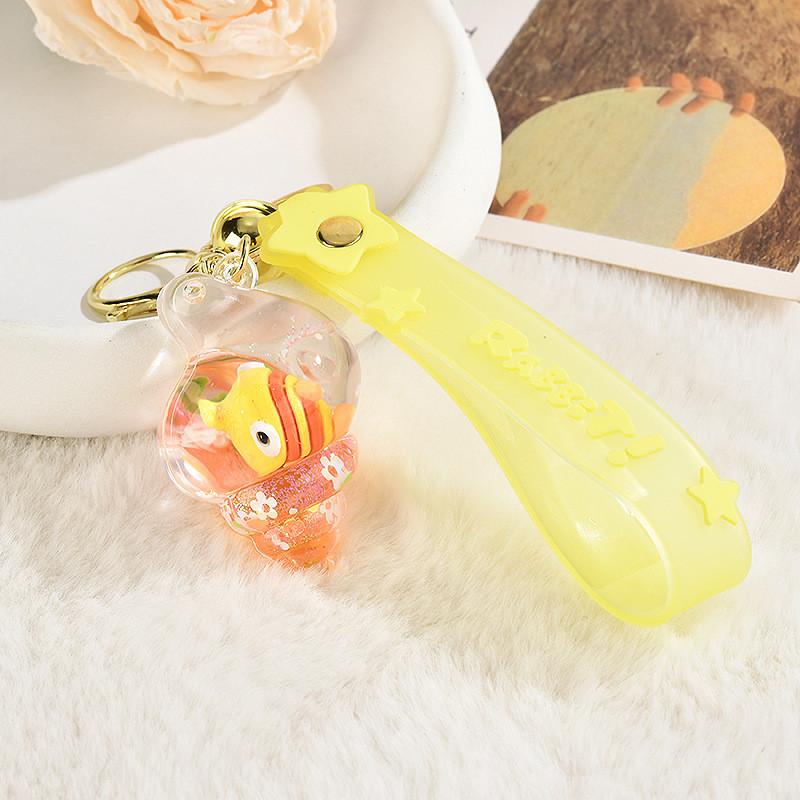 Marine Creatures Keychain With Starry Rope And Bell For Gift Giving