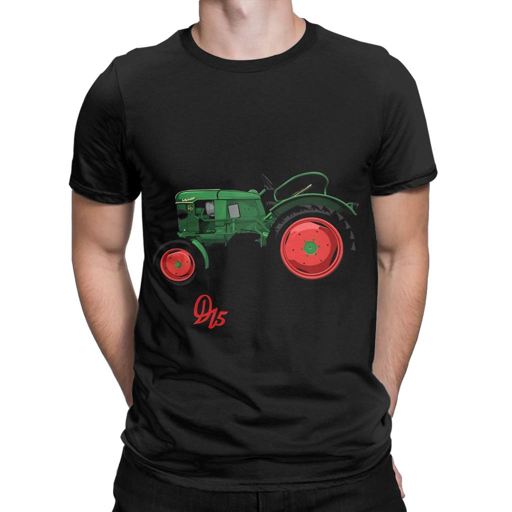Vintage Traktor D15 Deutz Illustration Neuheit 100% Baumwolle T-Shirt Deutz Fahr Oberteile Tees Für Unisex
