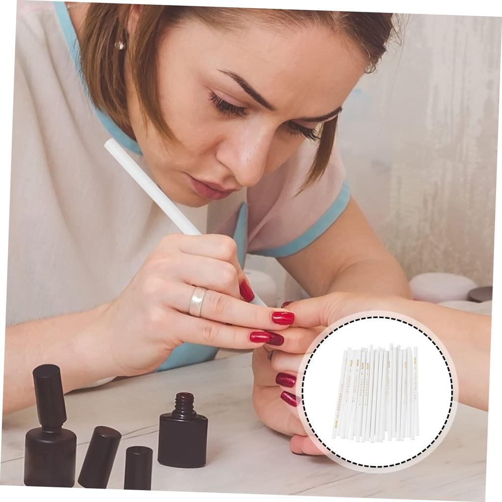 LINMANDA 5/10Pcs DIY Manicure Drill Pen White Pointed Pens for Easy Application present for Nail Enthusiasts Home and Salon Use