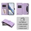 Für Samsung Galaxy S23 S22 S21 S20 Ultra S10 Plus Hülle, Blumen-Portemonnaie Klapphülle mit RFID-Blockierung, Reißverschluss, Kartenfächer, Handgelenkschlaufe