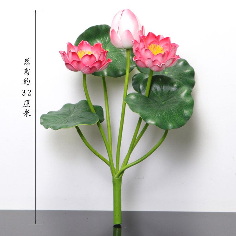 Petites Fleurs Artificielles Décoration Lotus Lys pour Maison & Offrandes à Bouddha