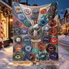 Deka s NFL vzorem pro domácí dekoraci, postel, pohovku, cestování autem, kempování, vhodná pro všechna roční období, dárek k narozeninám, Vánocům