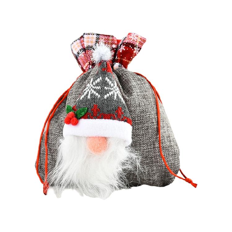

Christmas for Apple Gifts Bag Jewelry Packaging Bag 3D Swedish Santa Gnome Candy серый