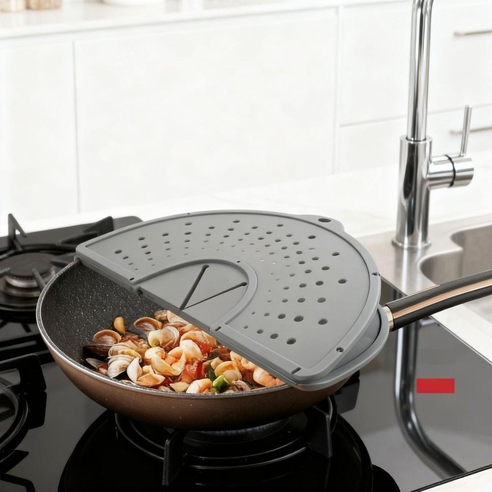Food Grade Splatter Cover Foldable Silicone Splatter Shield Oil Splatter Guard Cutlet Cooking