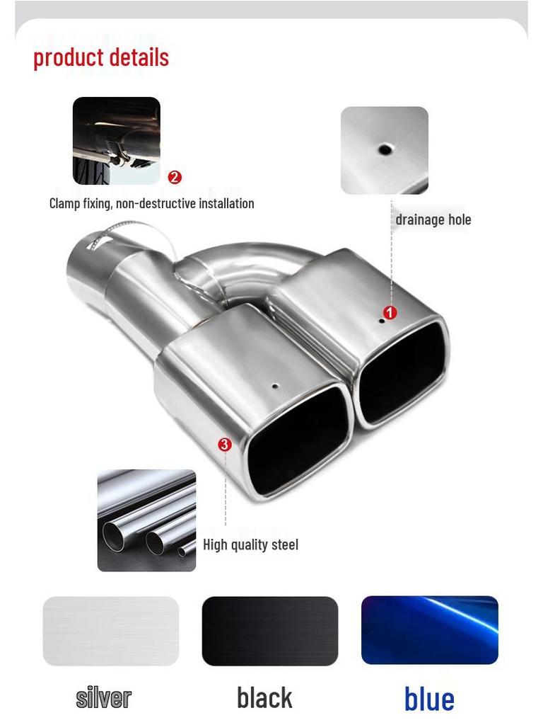 Toyota Noah/Voxy/Esquire 80 Series CHR Dual Outlet Stainless Steel Exhaust Tailpipe