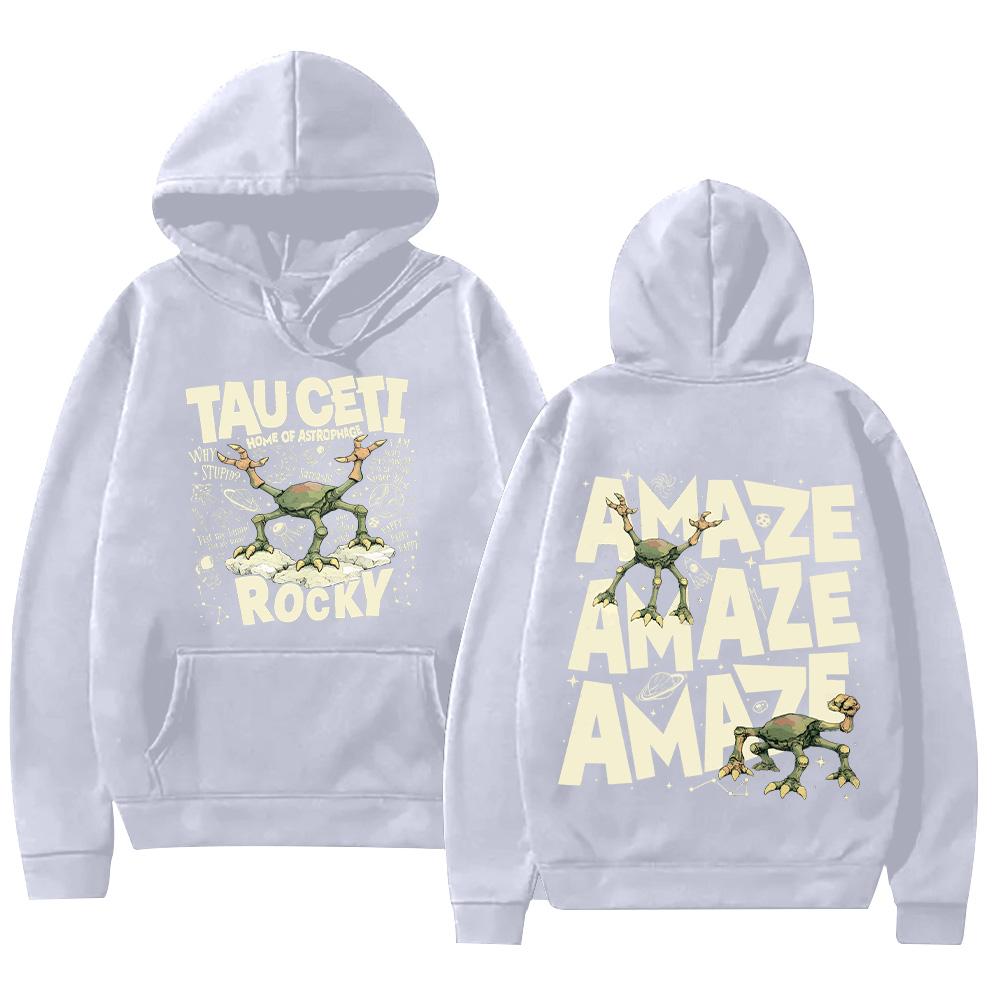 Project Hail Mary Hoodies Rocky Tau Ceti Home of Astrophage Cartoon Print Sweatshirts Sci Fi Lovers Gift High Street Tops Unisex Tops