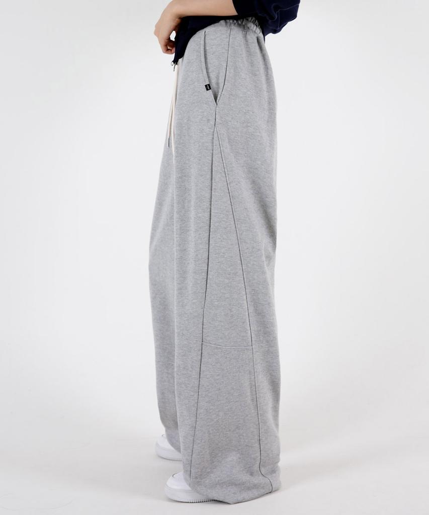 UMM Women'S Curved Cut Hem Drawstring Wide Training Pants