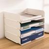 Office Desktop A4 Storage Box for Stationery and Documents, Multi-level Storage Rack for Office Files, Document Storage Stand
