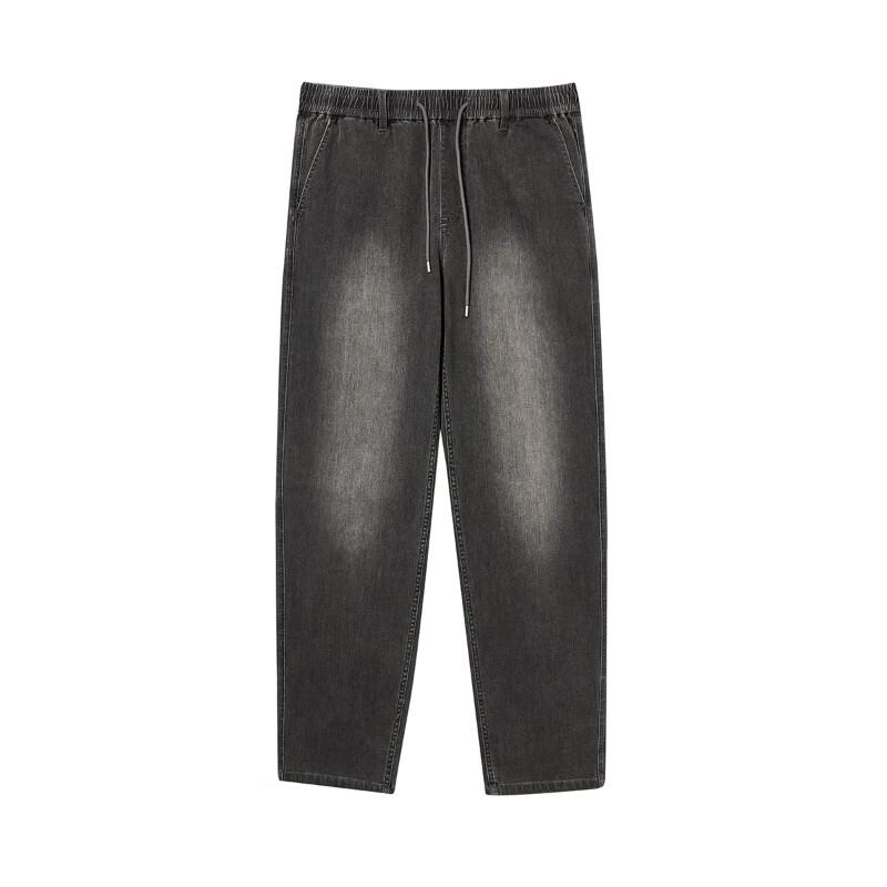 JACK&JONES Men's Retro Snowflake Wash Wide-Leg Denim Jeans