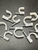 Steel Nails and PVC U-Shaped Clips for Water Pipes and Wires- 3/8", 1/2", 3/4"