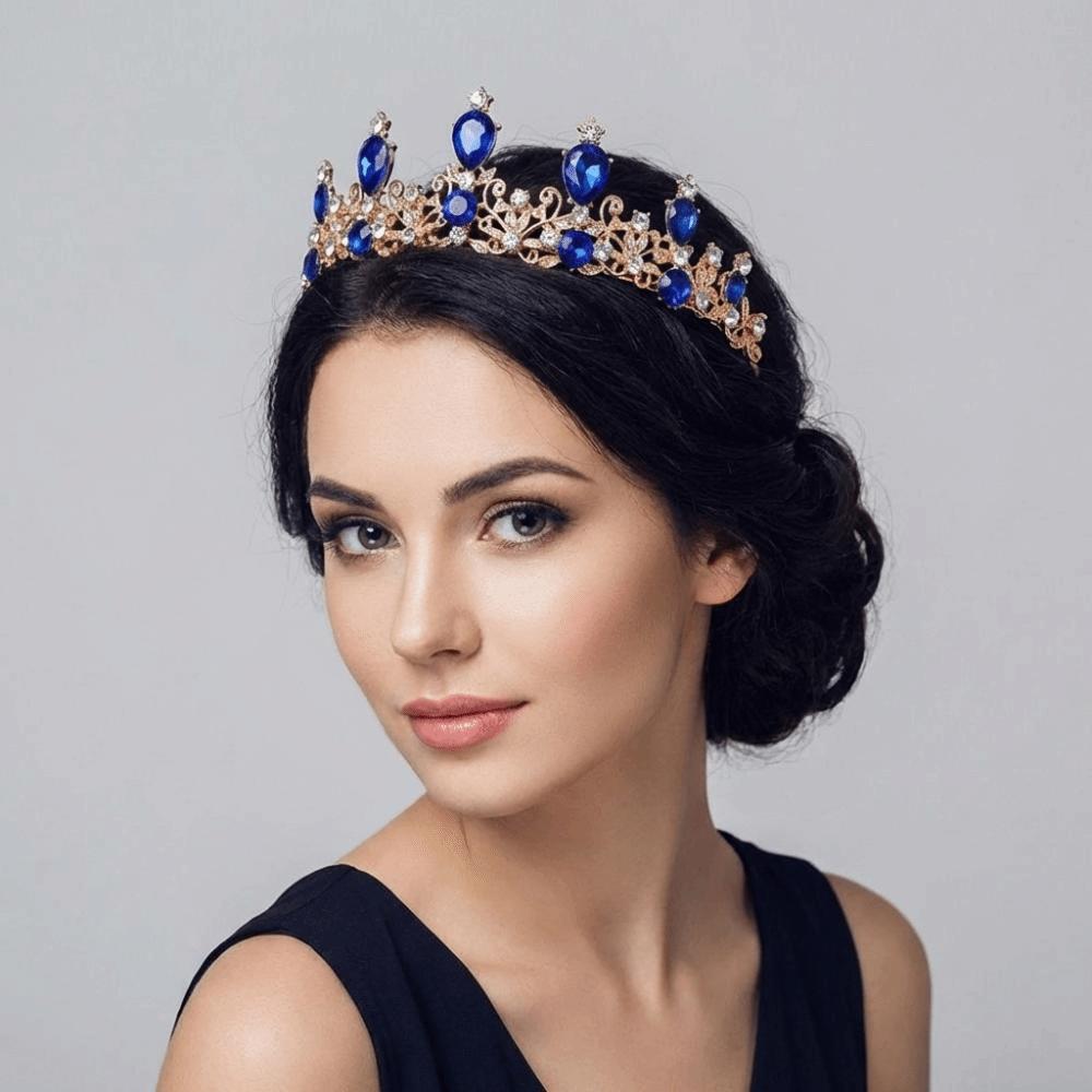 Wassertropfenform Königin Prinzessin Krone Barock Diadem Kopfschmuck Brautkrone Geburtstag