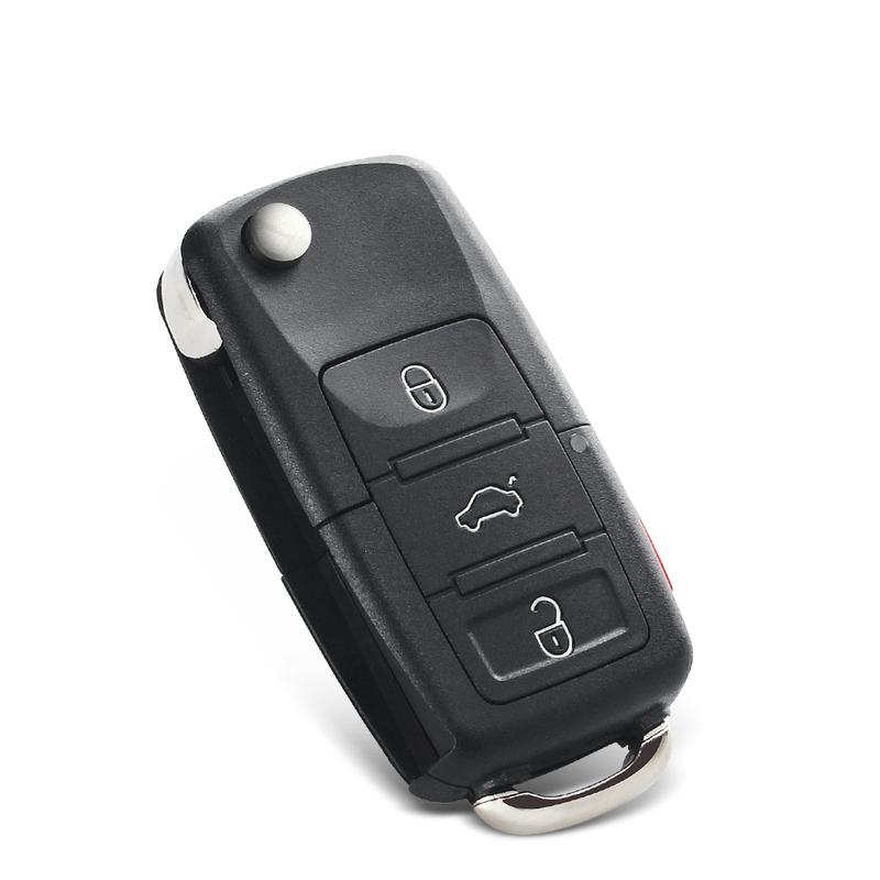 KEYYOU 3+1 4 Buttons Remote Flip Switchblade Key Shell Replacement Key Case Cover For VW Volkswagen Golf Polo MK4 Touran Bora
