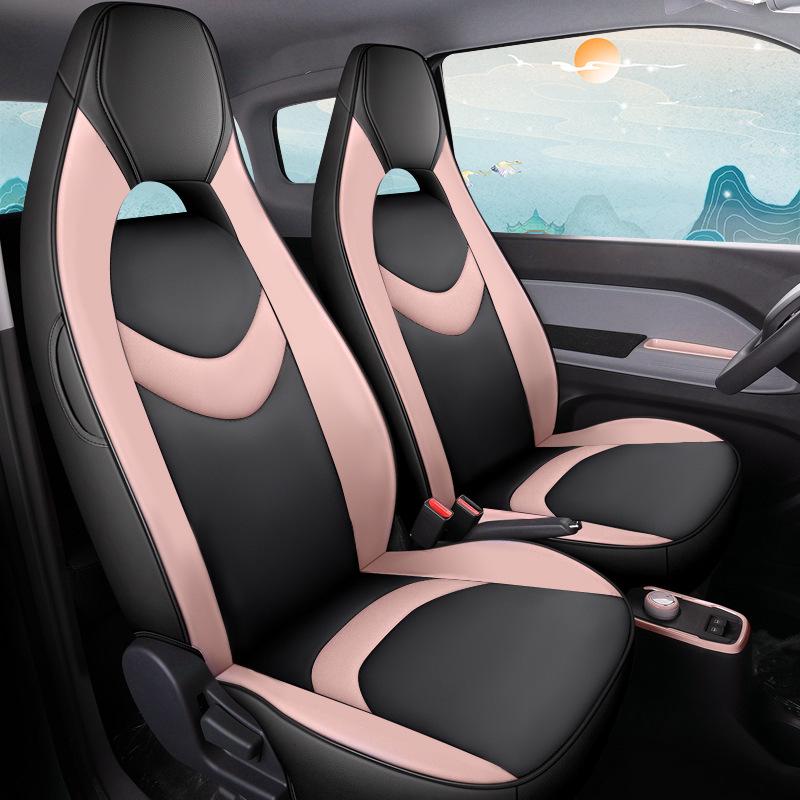 All-Season Chery QQ Ice Cream Car Seat Covers: Full Coverage Waffle Cone Milkshake Design