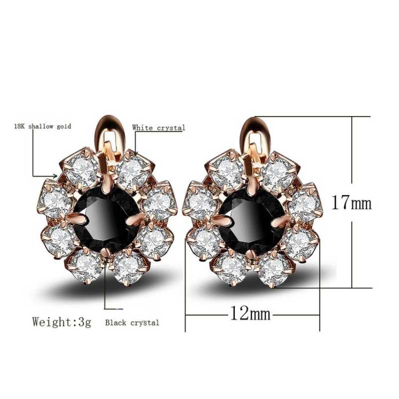 Sace Gems Classic Flowers Copper Alloy Zircon Earrings for Women Wedding Party Gifts
