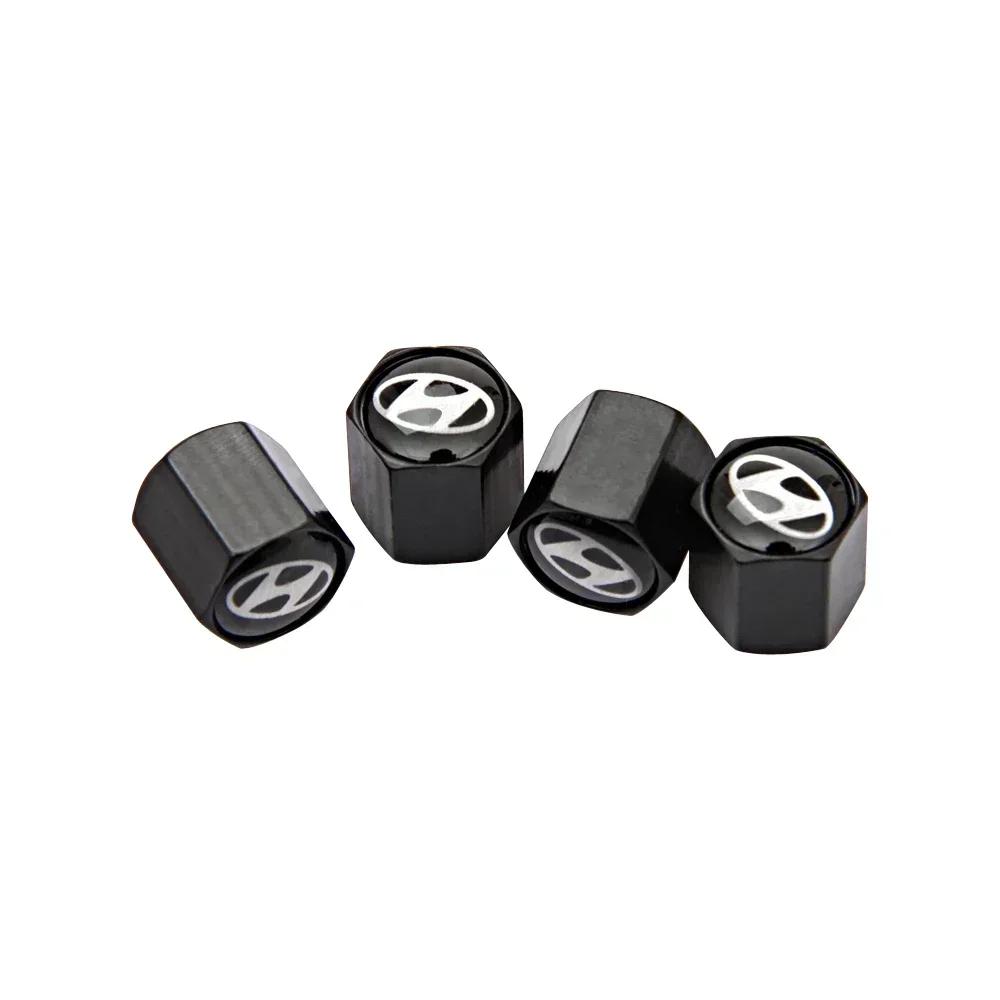 4pcs Car Wheel Valve Caps Tire Stem Dust Cover for Hyundai Elantra Accent Sonata I35 I20 I30 Azera Santa Genesis Tiburon Styling E3