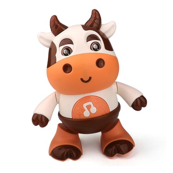 1/2Pcs Kids Electric Cow Toy with LED Light Music Singing Dancing Cartoon Dairy Cattle Toy Toddlers Interactive