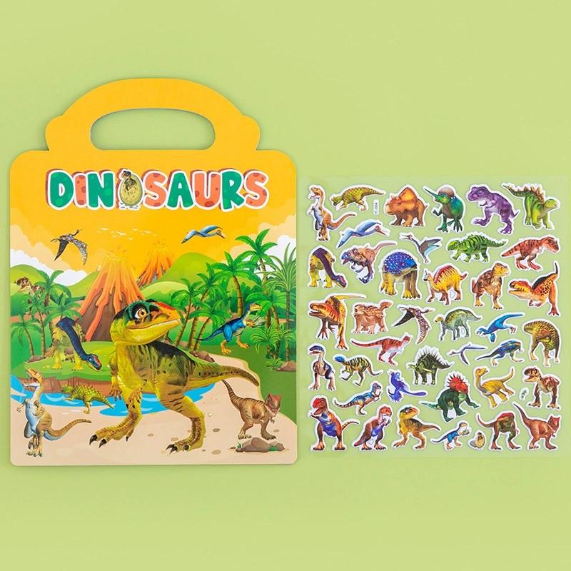 Wiederverwendbares Cartoon-Stickerbuch für Kinder Mehrere Szenarien Cartoon DIY Puzzle Pädagogisches Lernen Klassisches Spielzeug für Kinder 3-6 J.