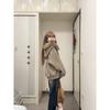 Punk Coat Y2k 2000s Vintage Faux Fur Collar Hoodie Zip-Up Woman Sweatshirts Goth Stripe Hot Girl Coat Autumn Winter Jackets Hip Hop Jacket