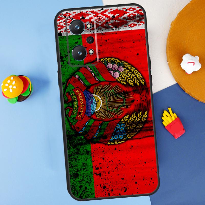 Belarus Flag Coat of Arms For Realme 11 10 12 13 14 Pro Plus GT 5 6 6T GT7 Pro C61 C53 C51 C21Y C25S C55 C67 C75 Case