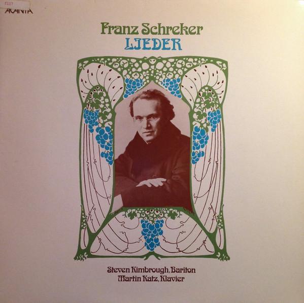 

LP Record FRANZ SCHREKER Lieder 4023389 ACANTA 1980 Germany Classical Used