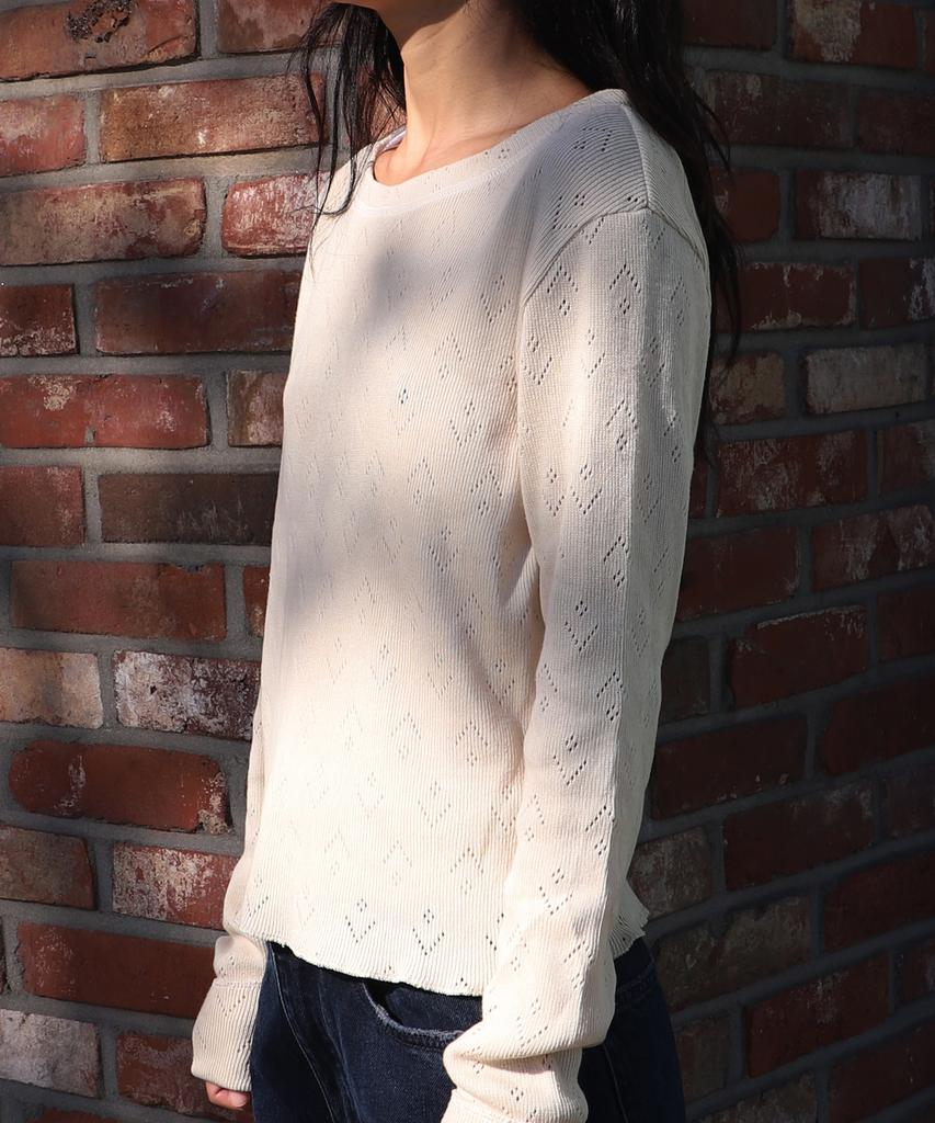 Keuluchi Punching Knit (Cream) Womens