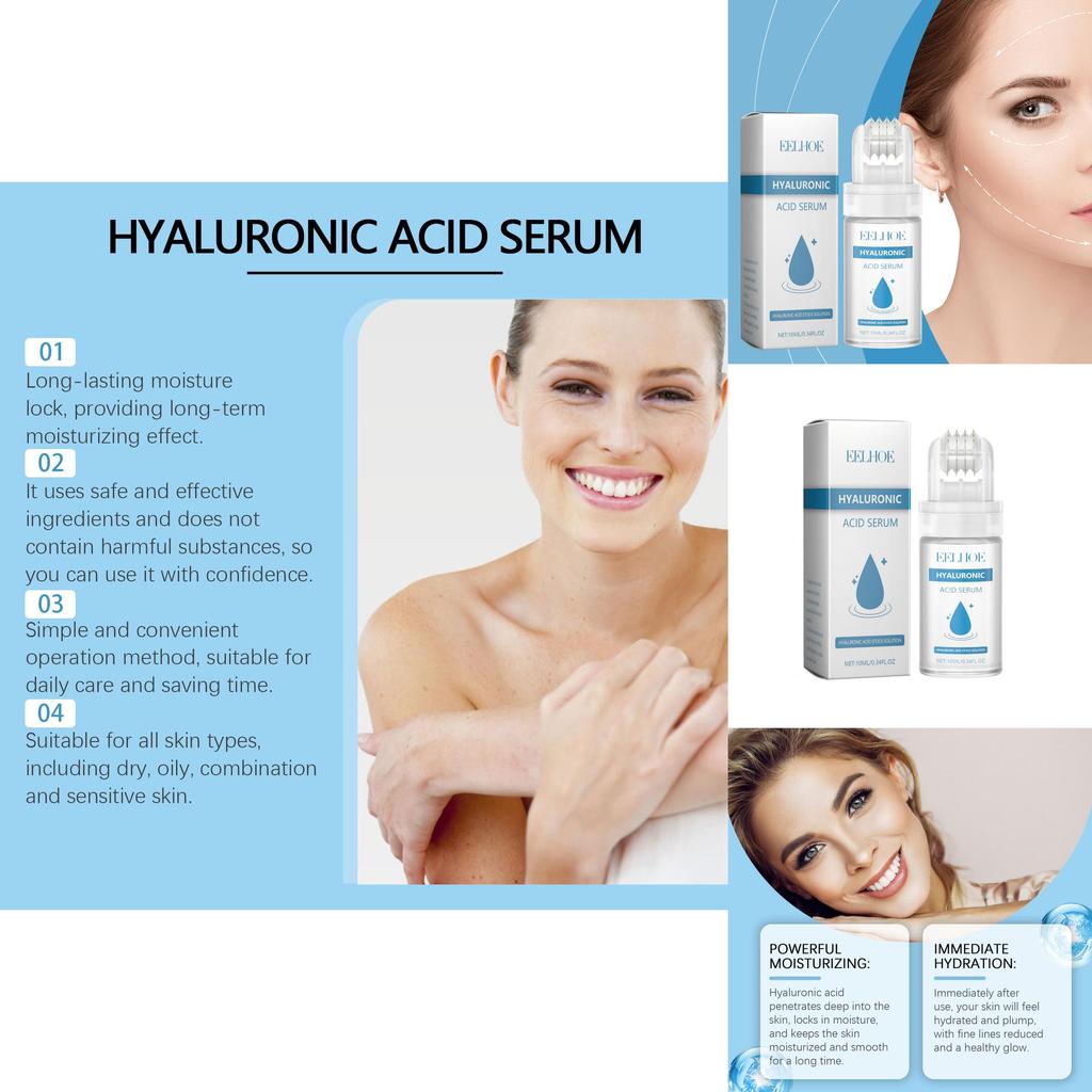 Eelhoe Transparent Hyaluronic Acid Roller Essence For Deep Hydration And Skin Firmness