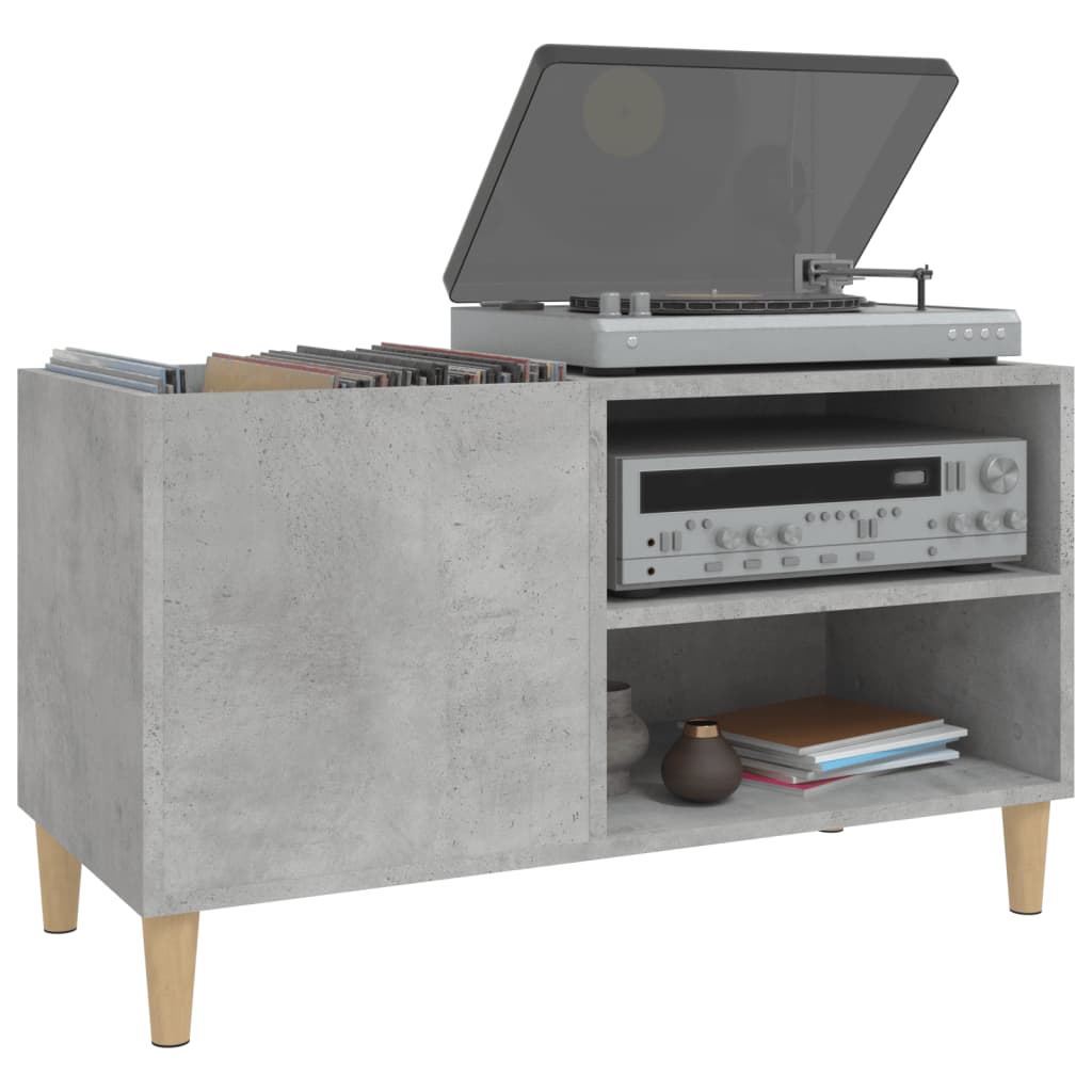 Record Cabinet Concrete Grey 84.5 x 38 x 48 cm Engineered Wood