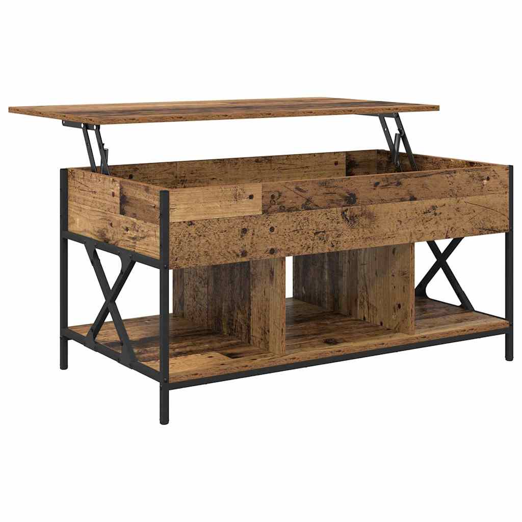 Coffee Table Reclaimed Wood 100 x 55 x 48.5 cm Wood Based Panel