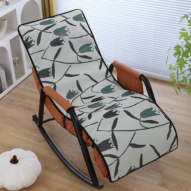 55x150cm Summer Ice Silk Office Lounge Chair Cushion Backrest Cover Comfort Anti Slip Folding Bed Rocking Chair Cushion