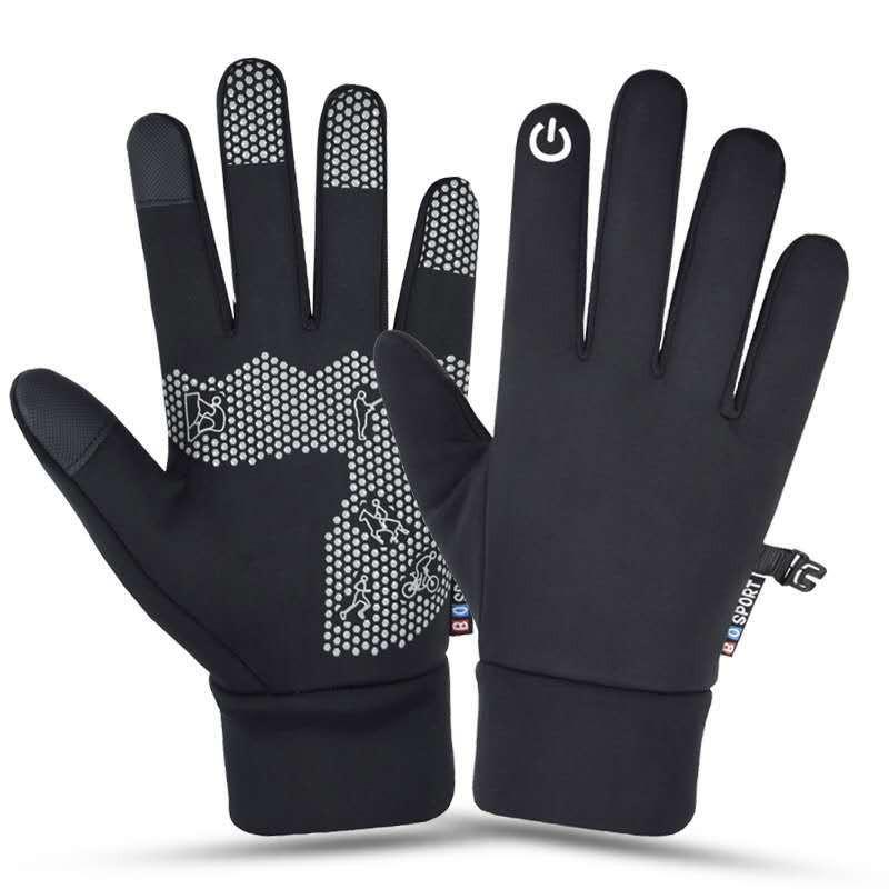 

Winter Plus Velvet to Keep Warm Wind and Cold Sports Game Gloves чёрный