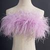 5-Layer Color Encrypted Bold Ostrich Feather Strip Latin Dance Dress Fashion Diy Handmade Clothing Accessories