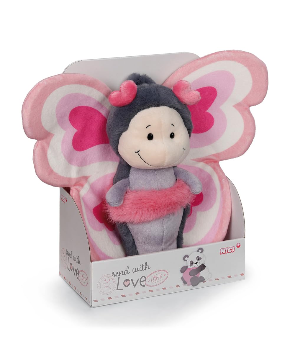 Плюшевая игрушка NICI Love25 Бабочка Любви 21 см в коробке розовый