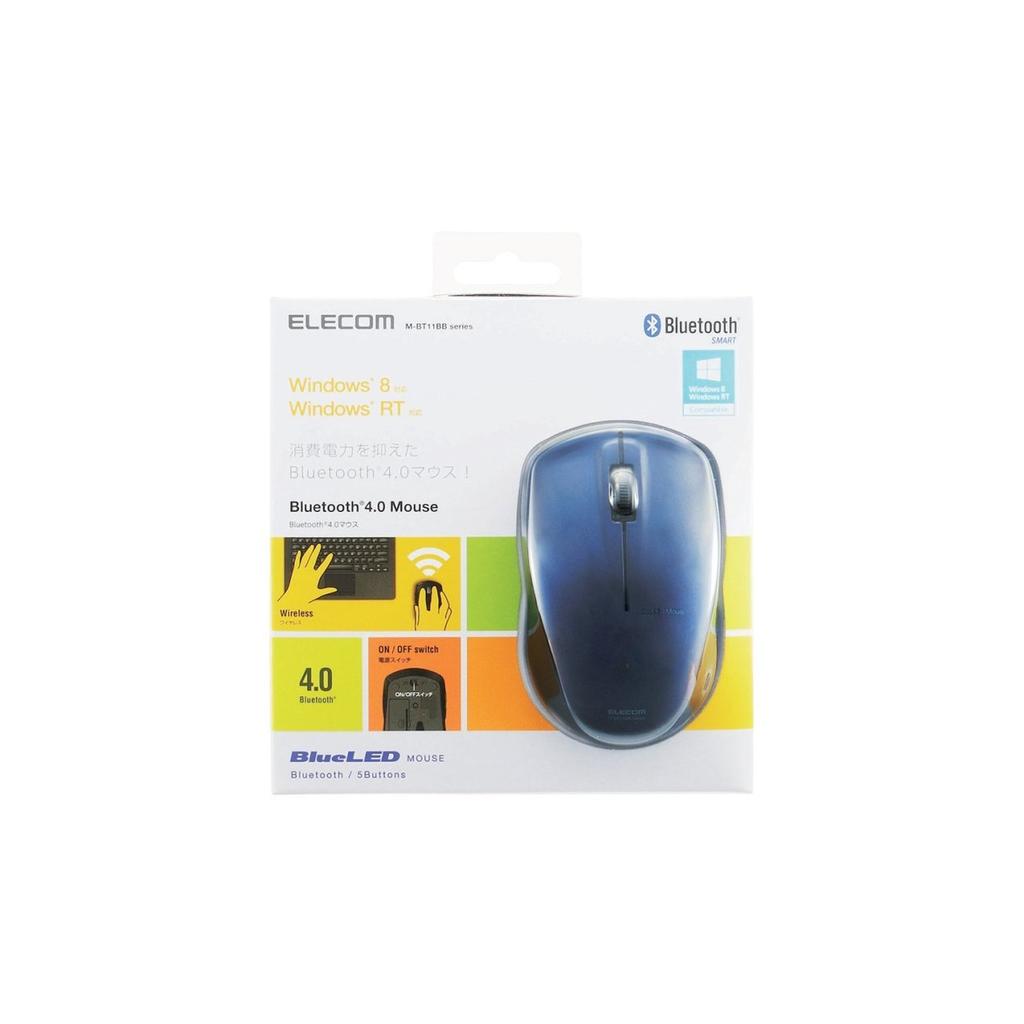ELECOM Bluetooth 4.0 Mouse, BlueLED, 5 Buttons, Blue, M-BT11BBBU (2013 Model)