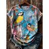 Fashion Women Retro Creative Colored Drawing Print T Shirt Funny Casual O-neck Short Sleeves T-shirt Summer Female Tee Shirt
