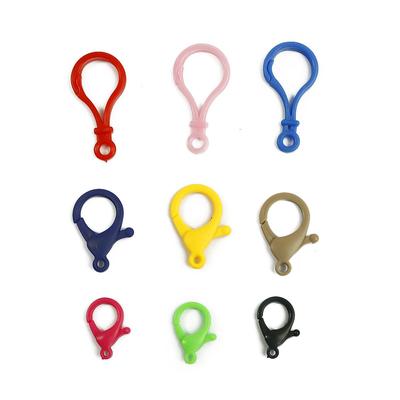 10 Pezzi Portachiavi in Plastica Ganci Colorati Clip Moschettone Accessori Fatti a Mano per Creazione di Gioielli