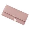 Women Wallet Long Wallet Trifold PU Large Capacity with Leaf Pendant Portable Card Holder Wallet