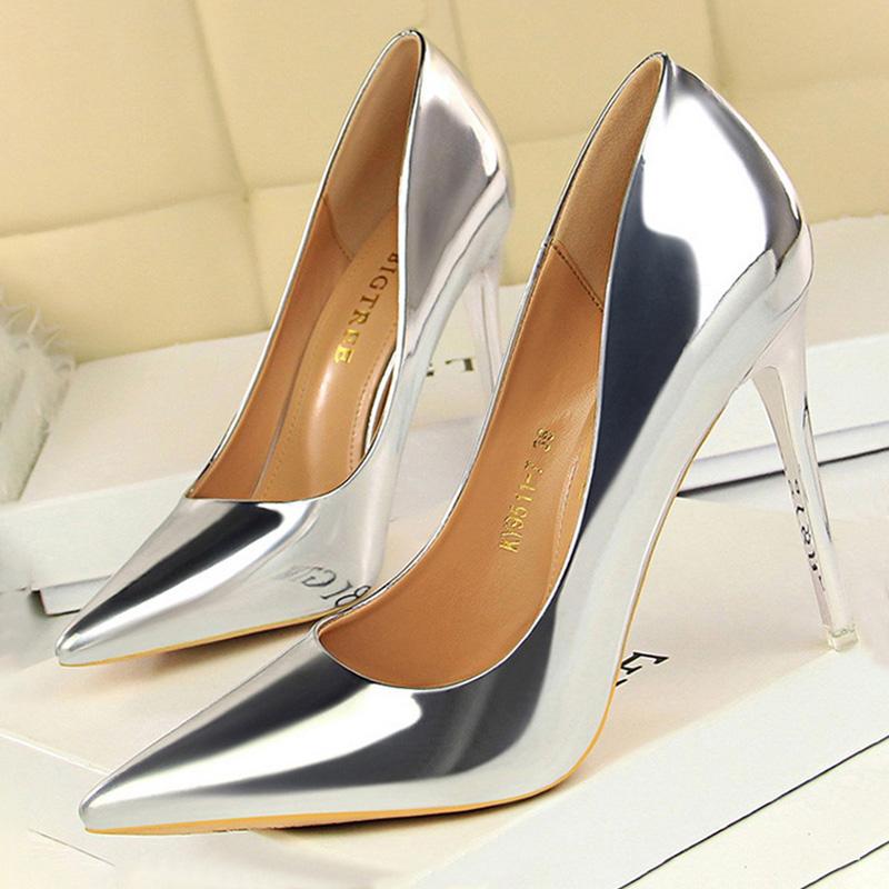 Woman'S High Heels Shoes Fashionable Elegant Pointed Tip Stiletto Shoes For Women Wedding Shoes Party High Heels Size 42 Tacones