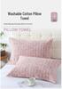 Washable Thickened Jacquard Cotton Pillow Towel - Enlarged, Luxurious, and Durable Design.