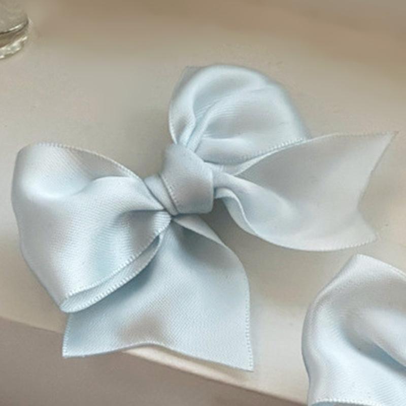 1pair Braids Mini Hair Clip for Hot Girls Ribbon Bowknot Shape Hair Barrettes Ponytail Hair Barrettes for Teens Girls