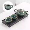 Kung Fu Tea Set Home One Pot Two Cups Tea Plate Small Ceramic Teapot Teacups Hotel Personal Small Sets Traveling