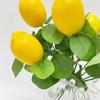 2pcs Simulated Lemon Fruit Branch Bouquet With Green Leaves Artificial Flowers Home Photography Props Flores Artificales Plant
