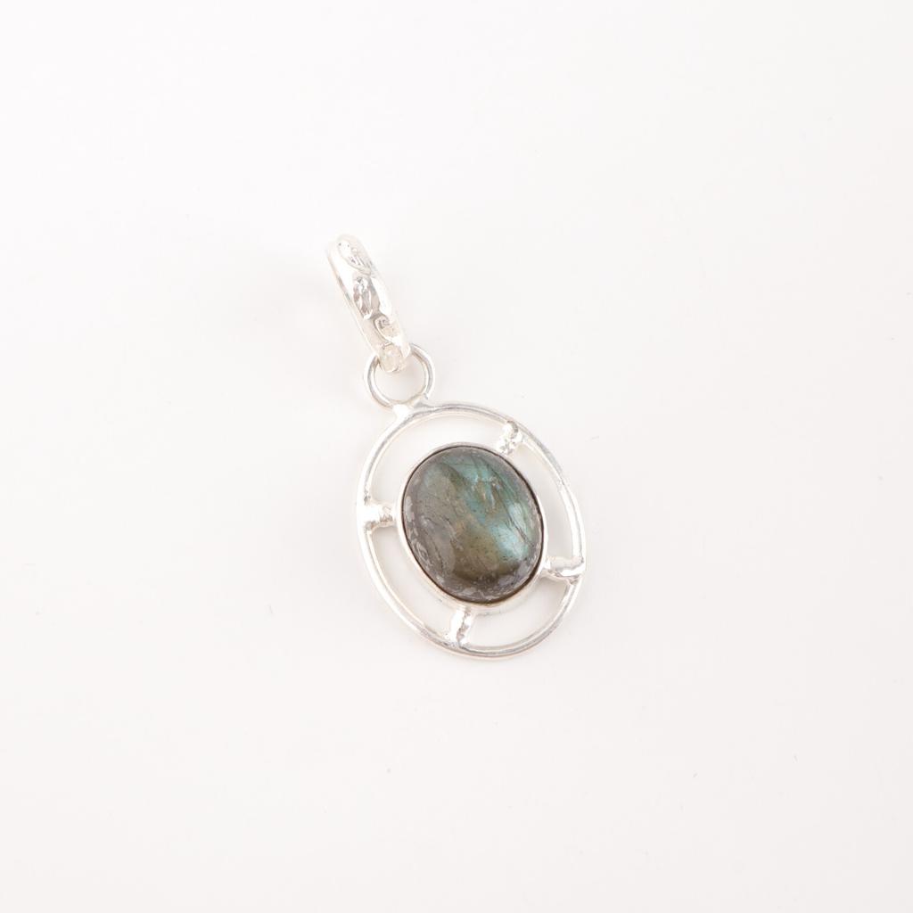 Labradorite Gemstone 925Sterling Silver Handcrafted Pendant For Anniversary Gift PP-6-19