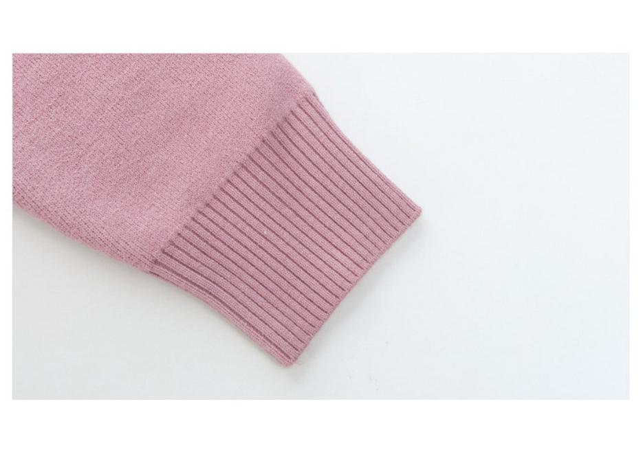 Autumn/Winter Knitted Velvet Sweater for Middle-Aged Women, Stylish Stand-Up Collar Solid Color Base Layer