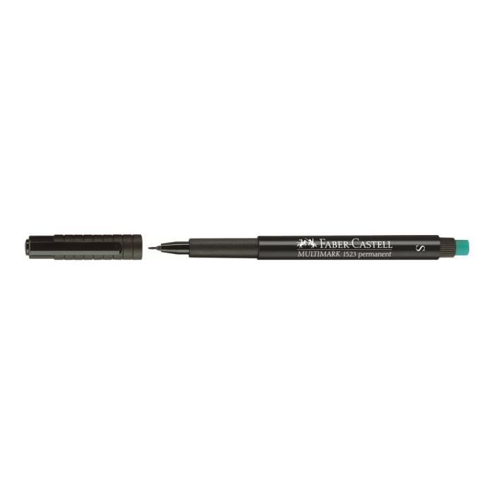 Faber-Castell MULTIMARK 1523 Marqueur Permanent Noir 0.4 Mm Très Fin Avec Gomme
