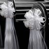 Church Wedding Pew Bows With Long Tulle Tails Chair Aisle Decor Wedding Car Decoration For Church Aisle Decor Ceremony