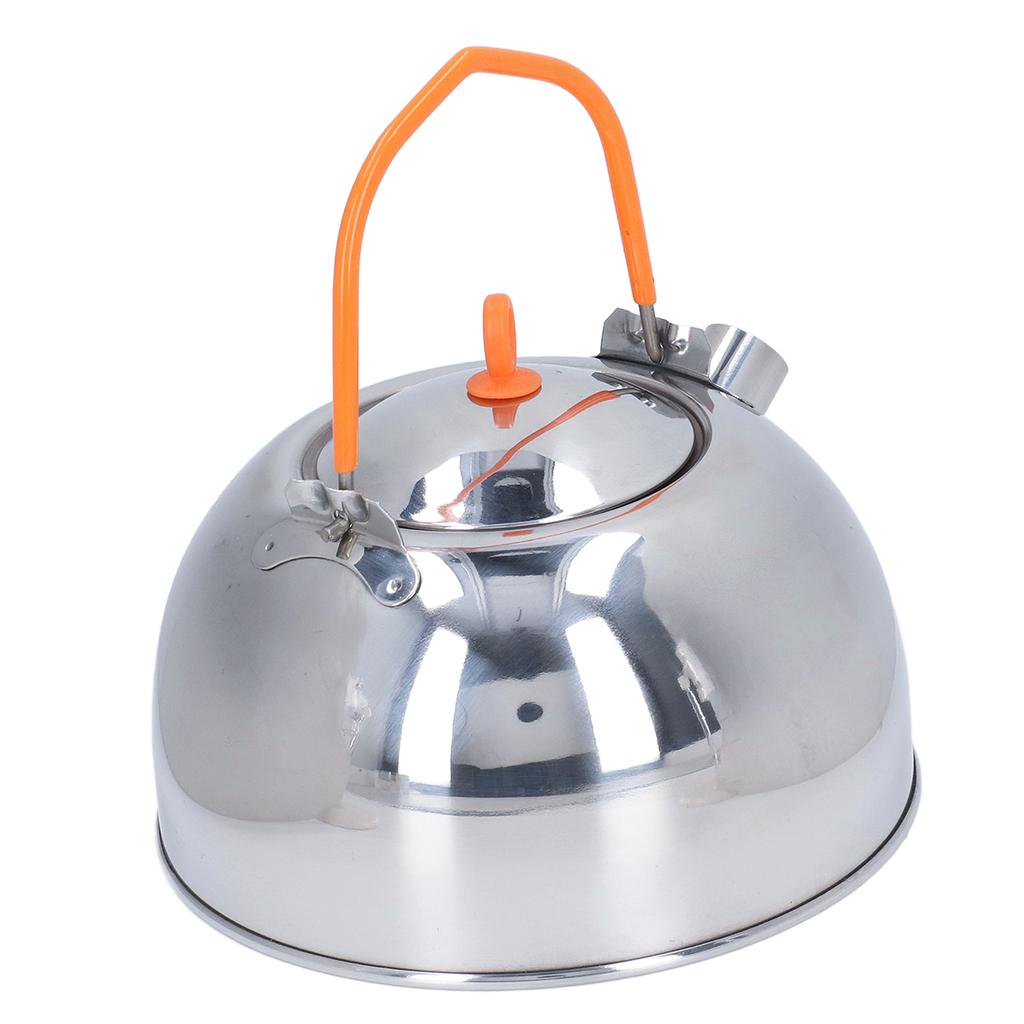 Portable Camp Tea Pot 304 Stainless Steel Heat Insulation Prevent Scald Mini Tea Kettle for Outdoor Picnic Fishing