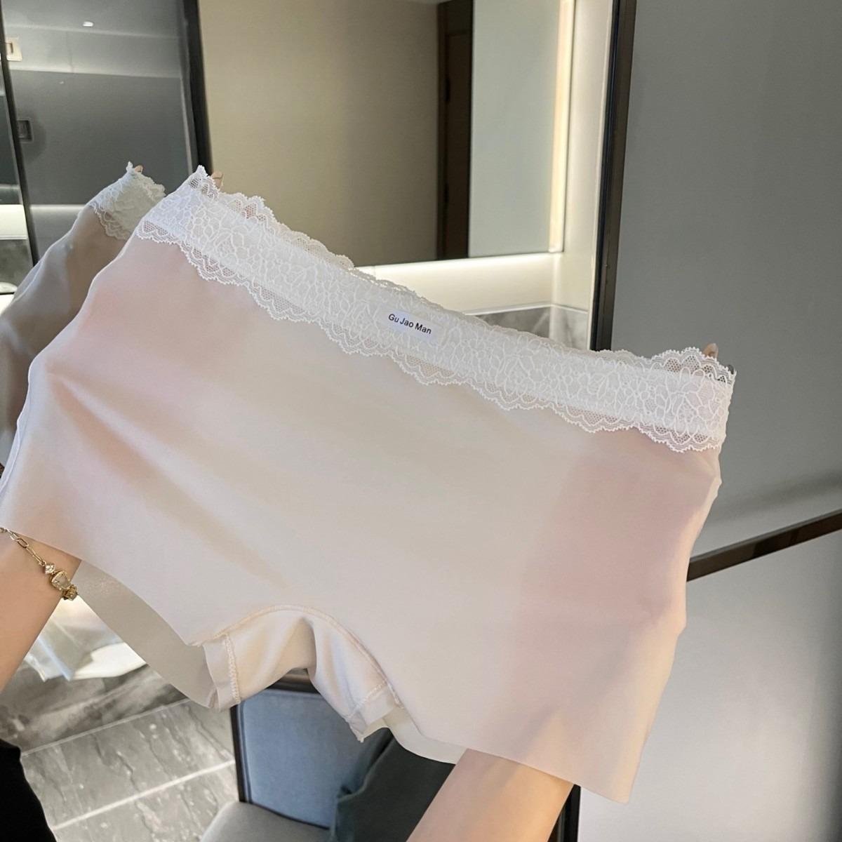

Women s New Summer 10A Antibacterial Pure Cotton Crotch Two in One Ice Silk Non Trace Anti Tarnish Safety Underwear L тілесний