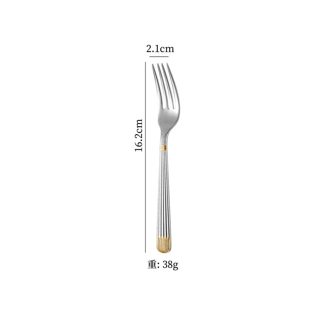 Half Gold Roman 304 Stainless Steel Cutlery Tableware Set Luxury Weeding Holiday Gift Knife Spoon Fork Teaspoon Teafork Service