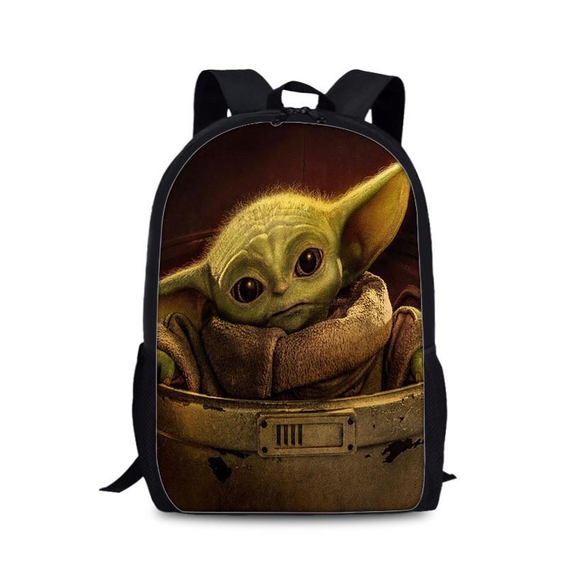 Mandalorian Grogu Batoh pro děti s dvojitým popruhem z odolného nylonového materiálu
