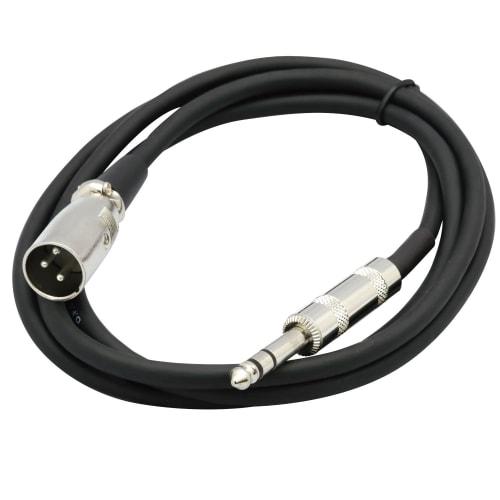 Kikutani TECH Line Cable, TXTR-1.5, 1.5m, TRS Male to XLR Male, for connecting an audio interface to monitor speakers